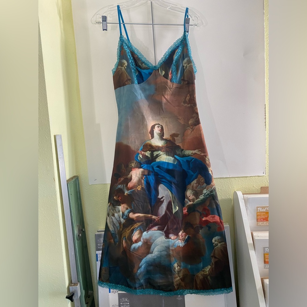 Cider Renaissance Print Dress
